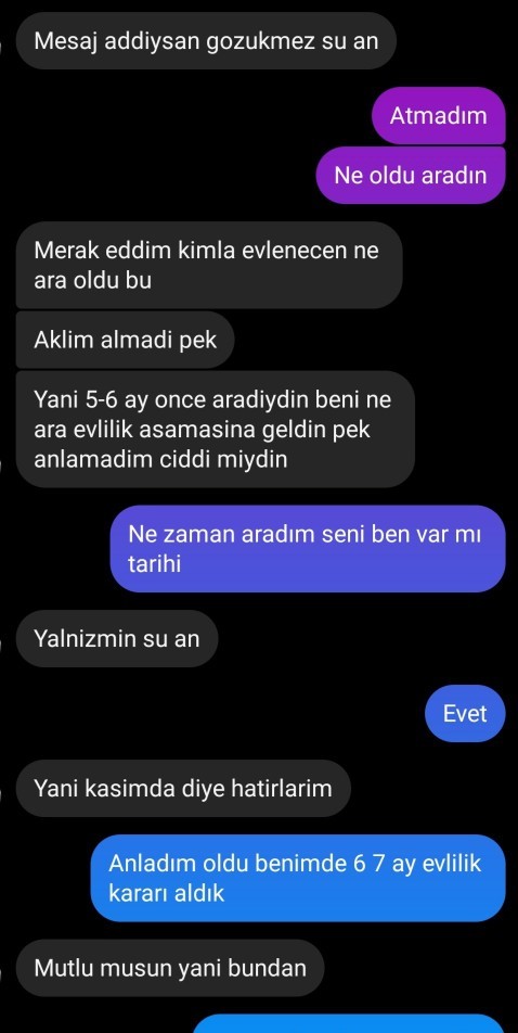 Eski sevgilim aradı mesaj attı sevgilime söyleyeyim mi lütfen yardım?