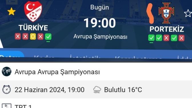 Bugün Türkiye mi yoksa Portekiz mi kazanacak, yoksa maç berabere mi biter?