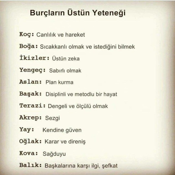 Burcunuzun üstün yeteneği nedir?