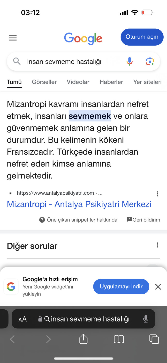 İnsan sevmeme hastalığı var mı?
