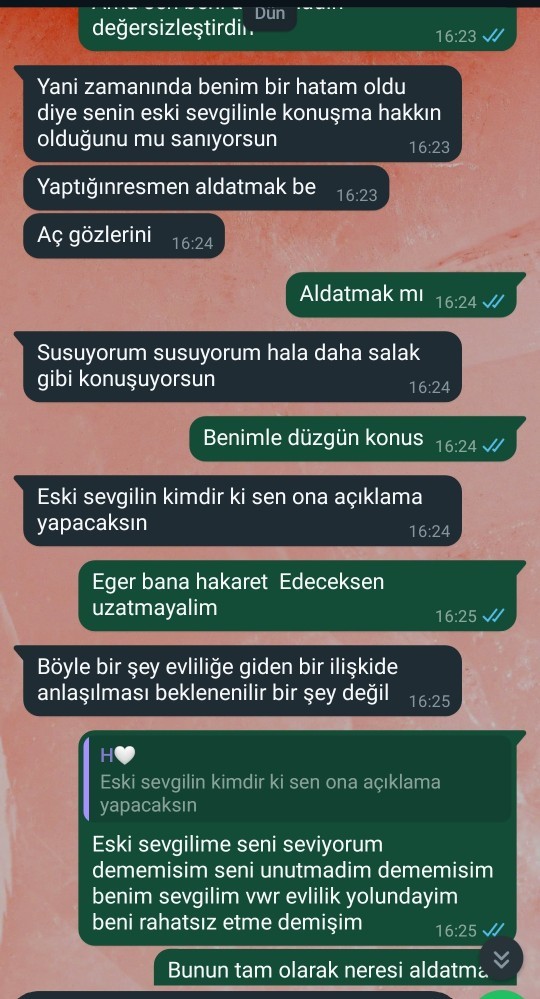 Eski sevgilimle ayrılık noktasına geldik bazı şeylerden emin olamıyorum yardımcı olur musunuz lütfen?