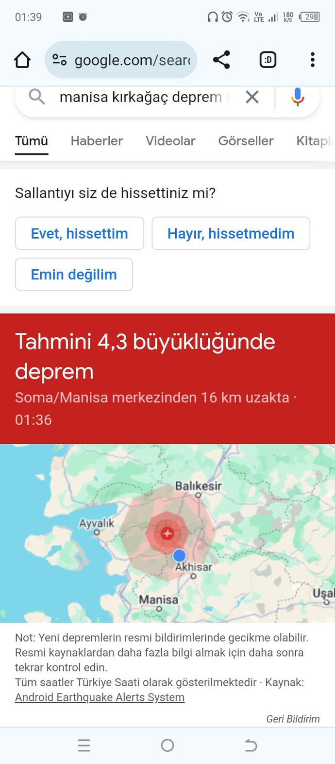 Yeni Az Önce Deprem Oldu Kimler Hissetti?