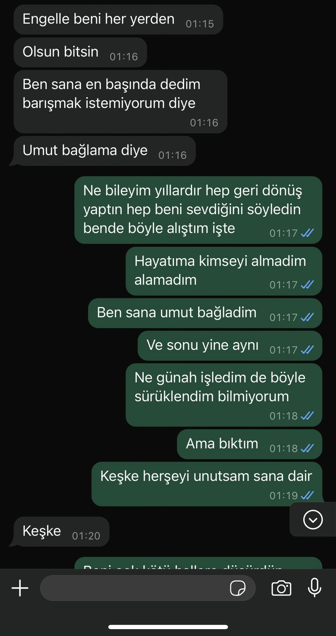 Sizce benden vaz mi geçmiş (eski sevgilim)?