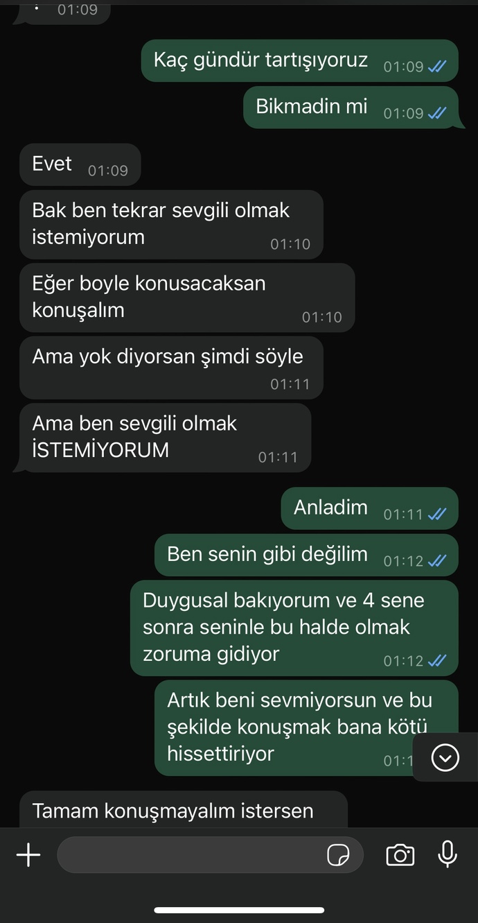 Sizce benden vaz mi geçmiş (eski sevgilim)?