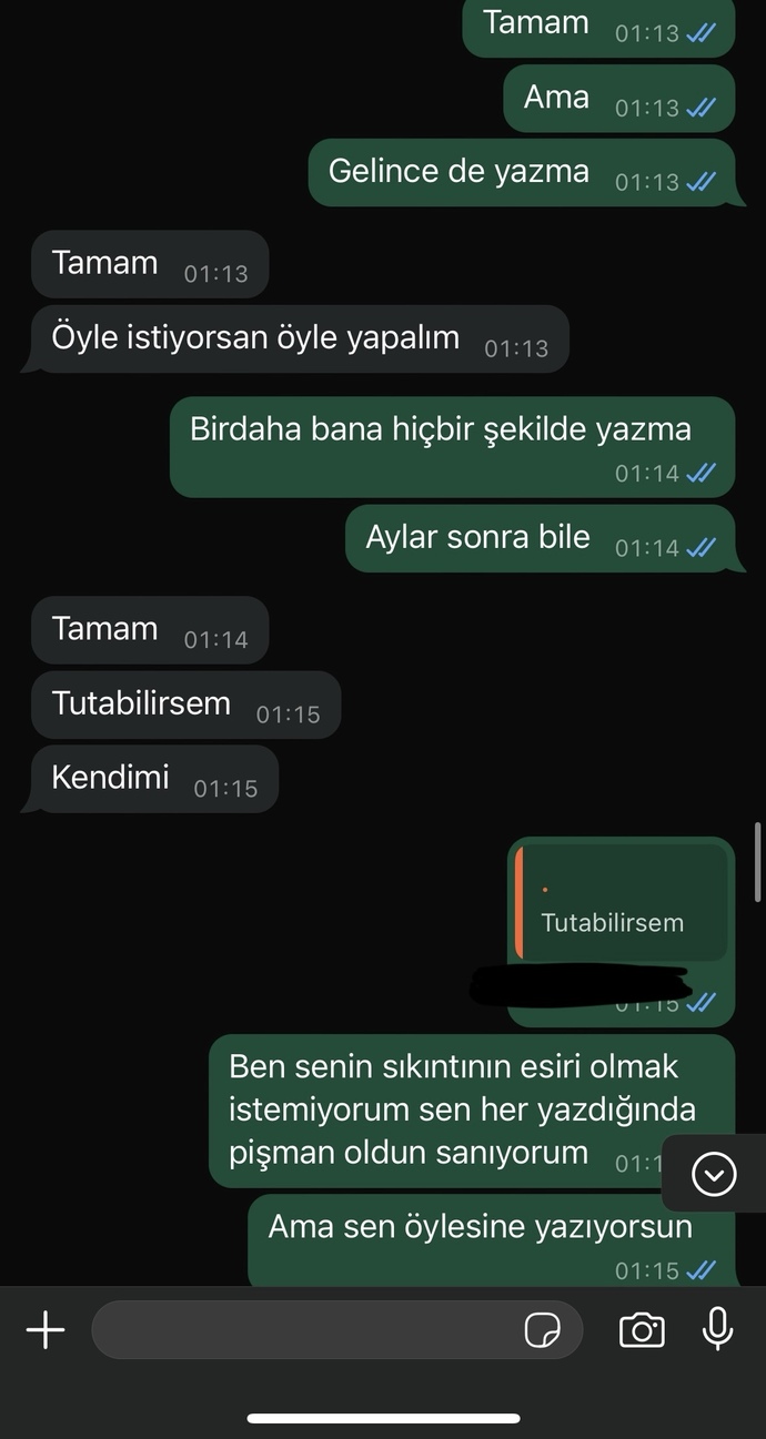 Sizce benden vaz mi geçmiş (eski sevgilim)?