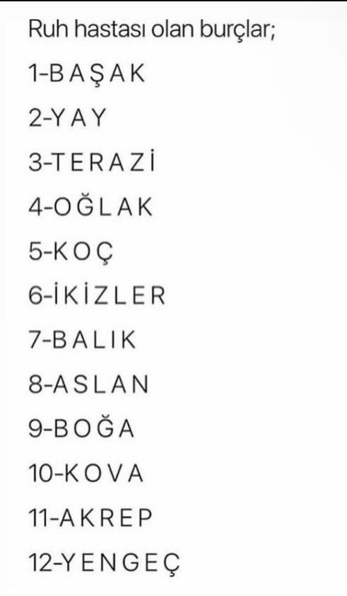 Ruh hastası olan burçlar sırasında zirvede kimmiş?