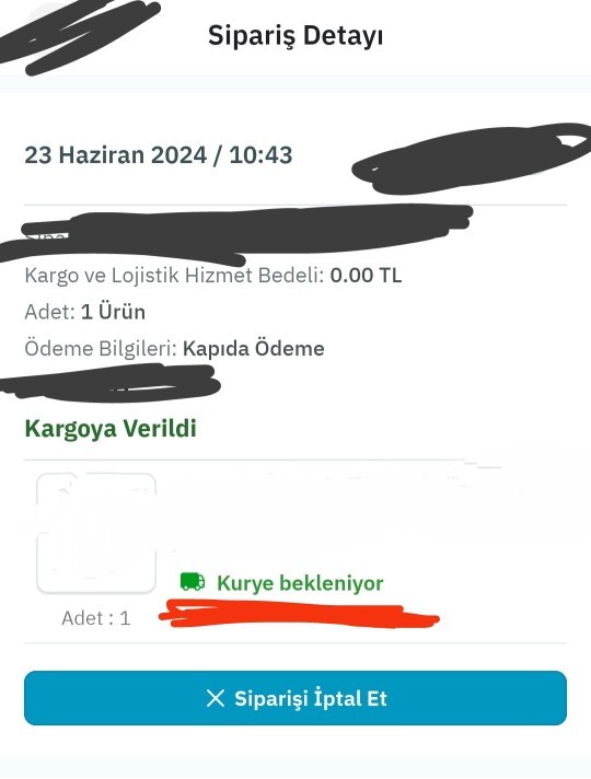 Kurye bekleniyor ne demek bilen var mı?