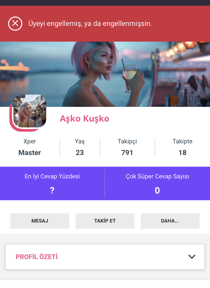 Sevgilim beni engelledi ne yapmam lazım?