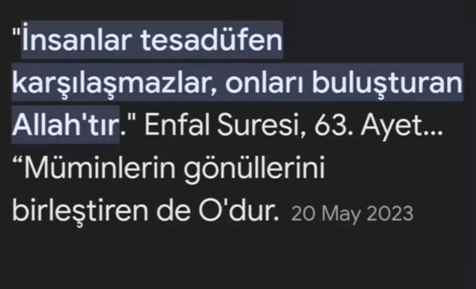 Bir sürü kişi ile tanışıyoruz samimi oluyoruz ama hiçbiri ile o yolun yolcusu olmadım. O insanlar kader olduğunu hep düşündü ama ben nedense hiç buna ihtimal vermedim.