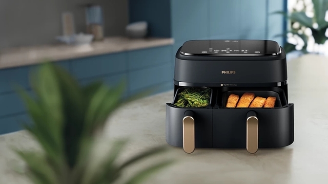 Çift hazne, aile boyu öğünler! Çift Hazneli Airfryer'ın en beğendiğin özelliği hangisi?