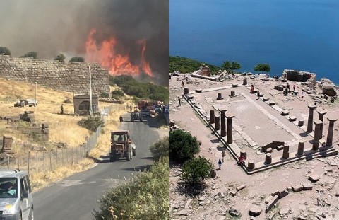 Çanakkalede çıkan yangın, MÖ 7. yüzyıldan kalma tarihi Assos Antik Kentinin girişine kadar sıçradı. Bu yangınların bir çaresi yok mu?