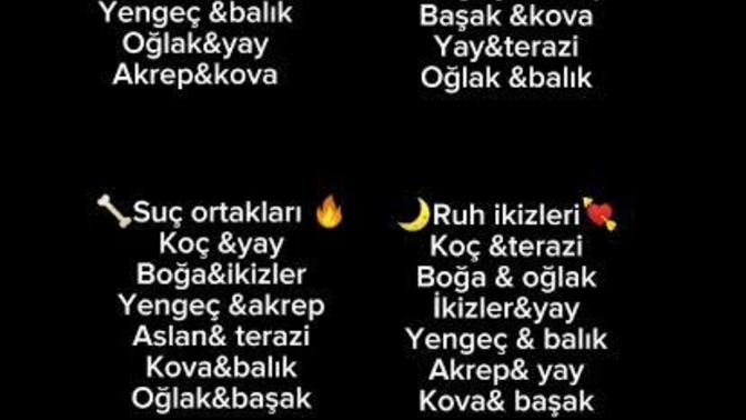 Eşleşme yapalım mı herkes burcunu yazsın. Görselde kim kime denk düşüyorsa onunla eşleşsin?