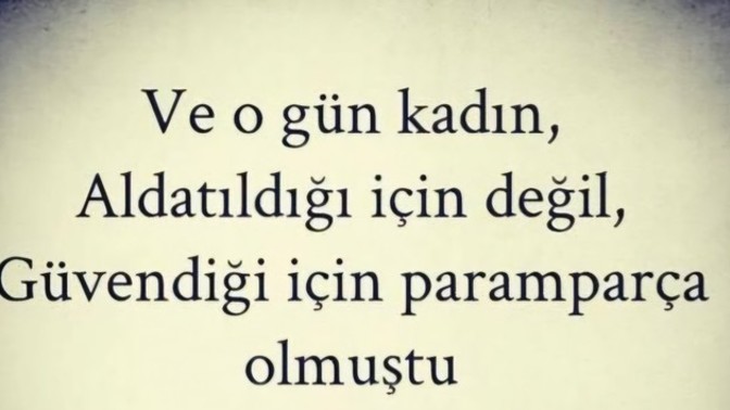 Aldatmanın temelinde sizce hangi düşünce yatar?