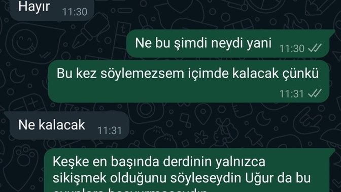 Bana ümidi verdi verdi ve sonuç bu?