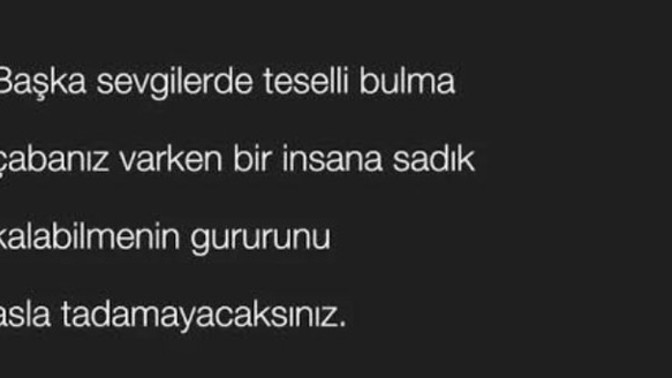 Sadakat sizin için nedir?