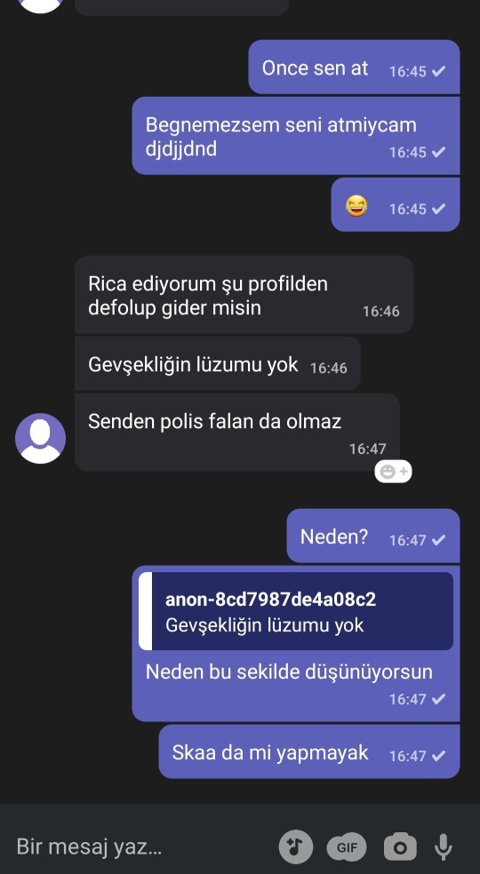 Ya saka yapayım dedim bana dedigine bak ben ne dedim simdi ya?