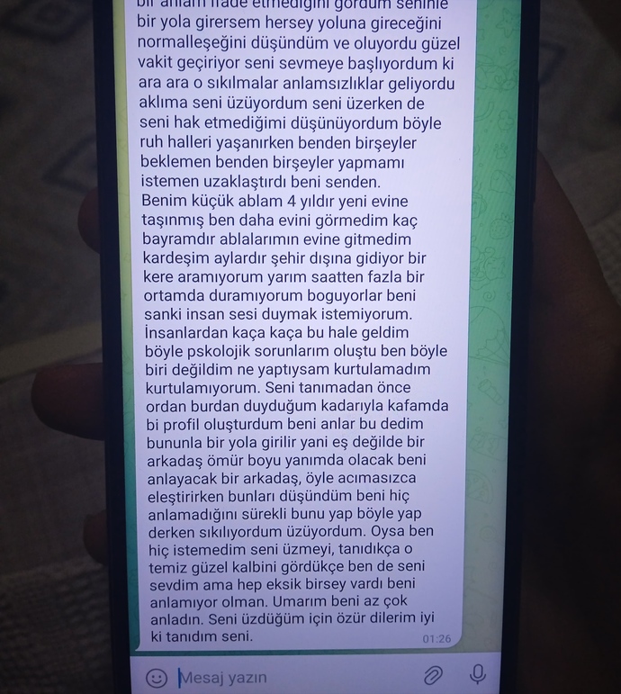 Bu mesajdan ne anlardiniz?