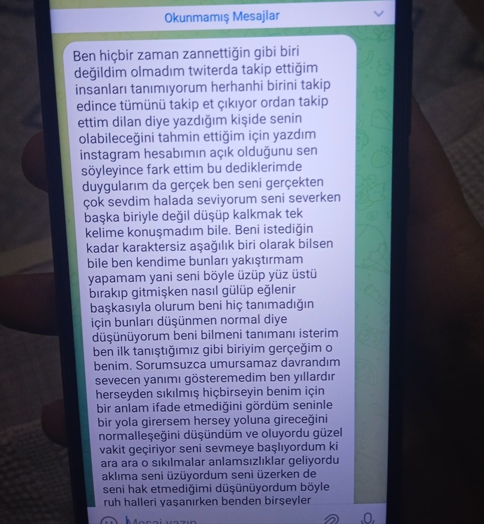 Bu mesajdan ne anlardiniz?