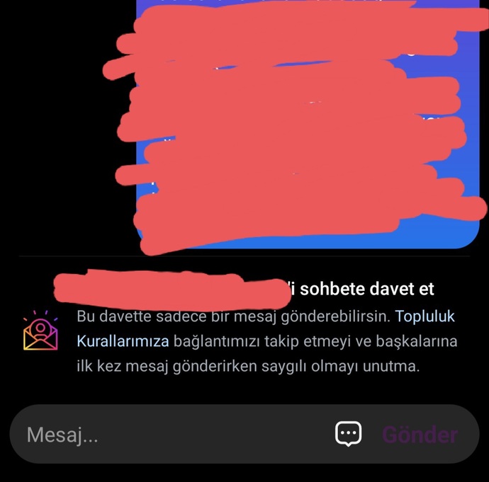 INSTAGRAM MESAJ DAVETİ SORUNU?