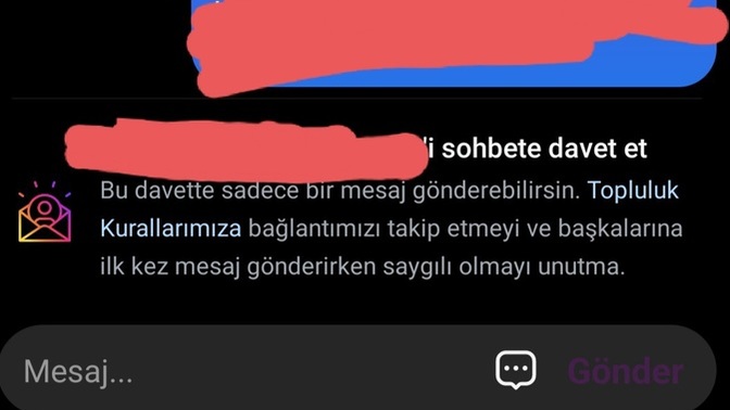 INSTAGRAM MESAJ DAVETİ SORUNU?