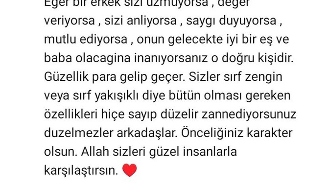 Bu erkekten / kızdan olur dediğiniz şeyler neler?