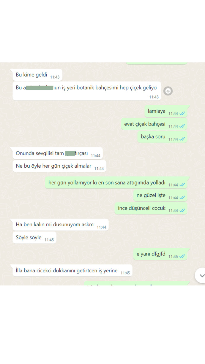 Sevgilimin yazığı şeye bakar mısınız?