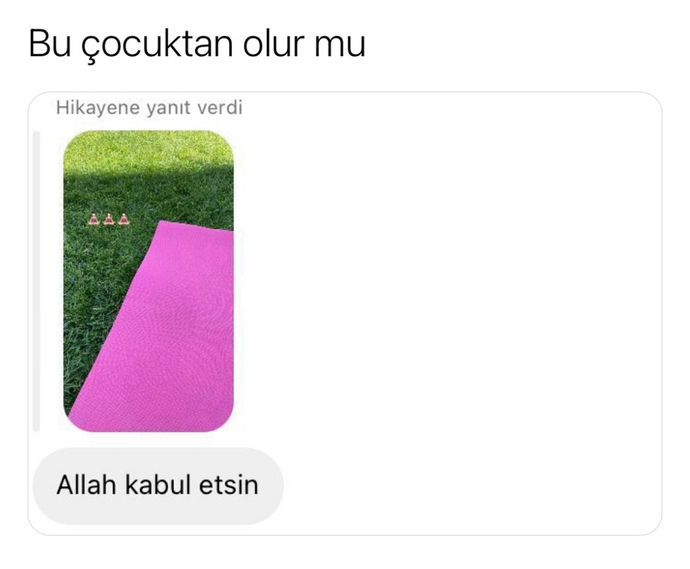 Yoga minderini seccade zanneden erkekten olur mu?