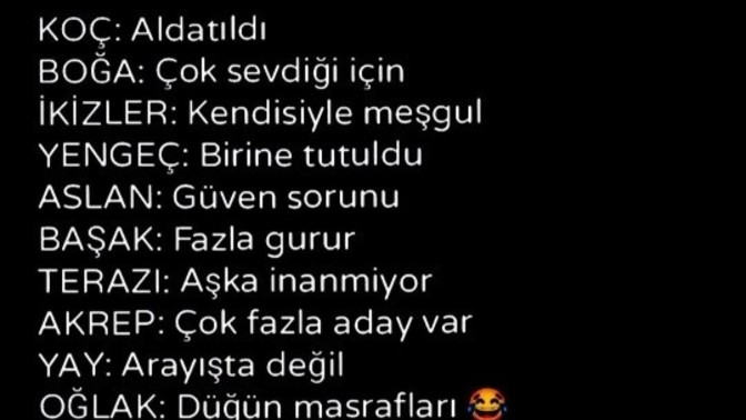 Burçlar neden bekar?