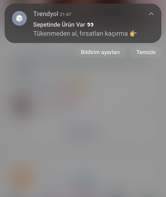 Şu bildirimden daha gereksiz bir bildirim aldınız mı?