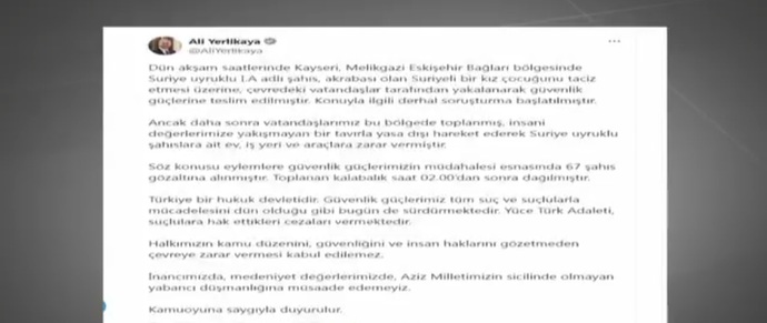 Kayseri olayları? Oy verenler eserinizle gurur duyuyor musunuz?