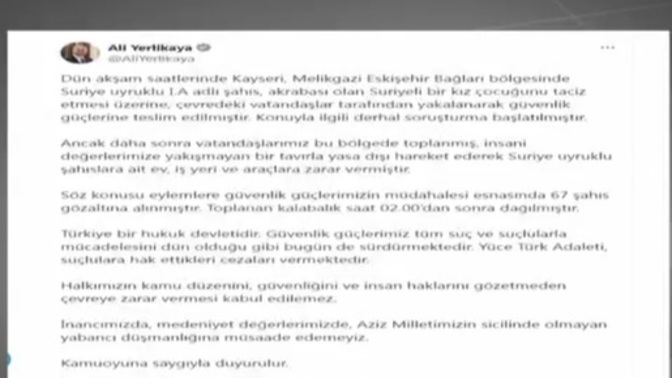 Kayseri olayları? Oy verenler eserinizle gurur duyuyor musunuz?