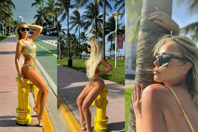Petek Dinçöz, Miami sahilinde mayosuyla tur attı! Sen nerede tur atıyorsun?