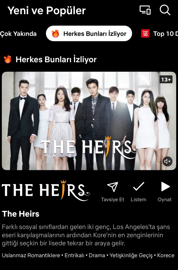 Üye olduğunuz platformdaki site tarafından önerilen ve popüler olan içeriklere bakar mısınız?