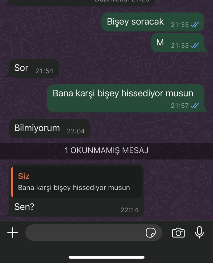 Sizce eski sevgilim barışmak istiyor mu?