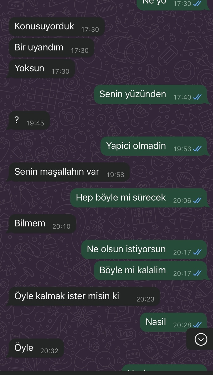 Sizce eski sevgilim barışmak istiyor mu?