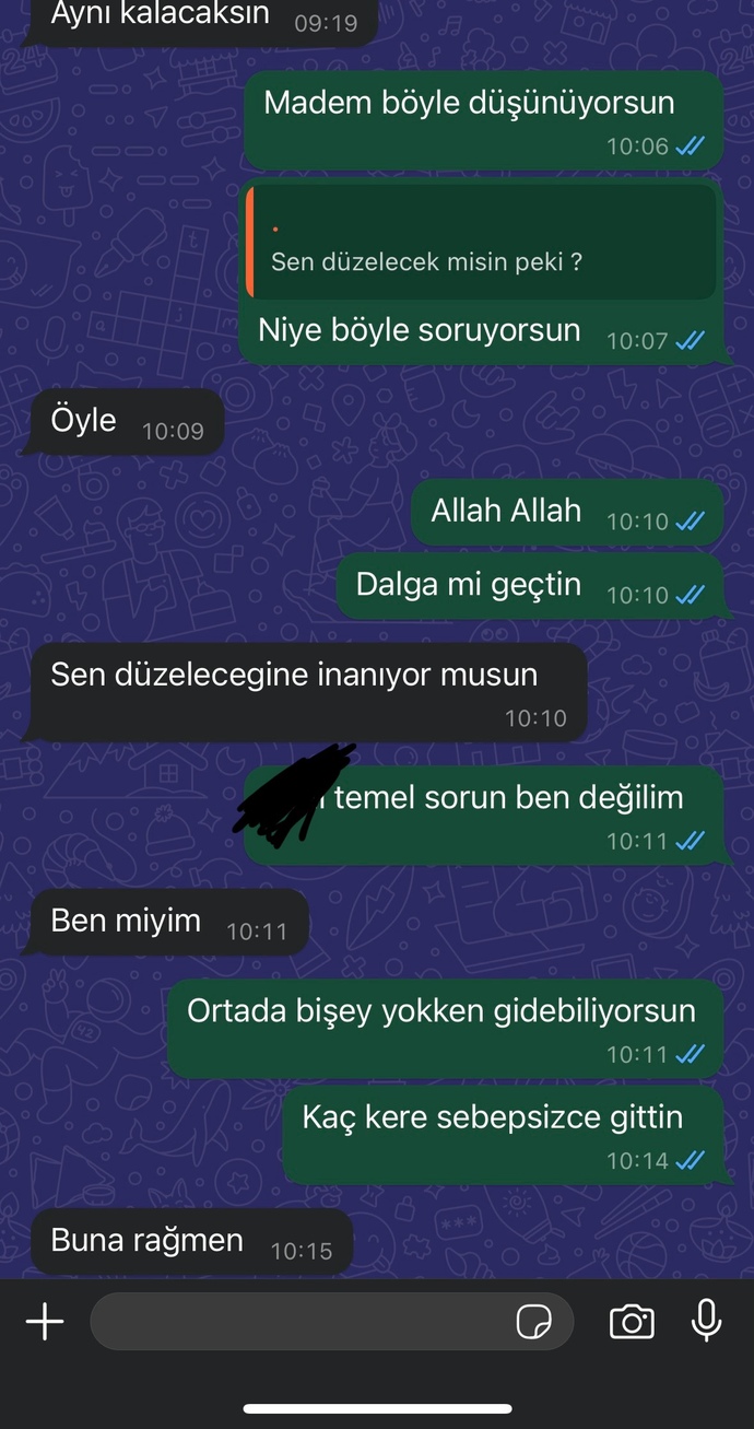 Sizce eski sevgilim istemiyor mu?