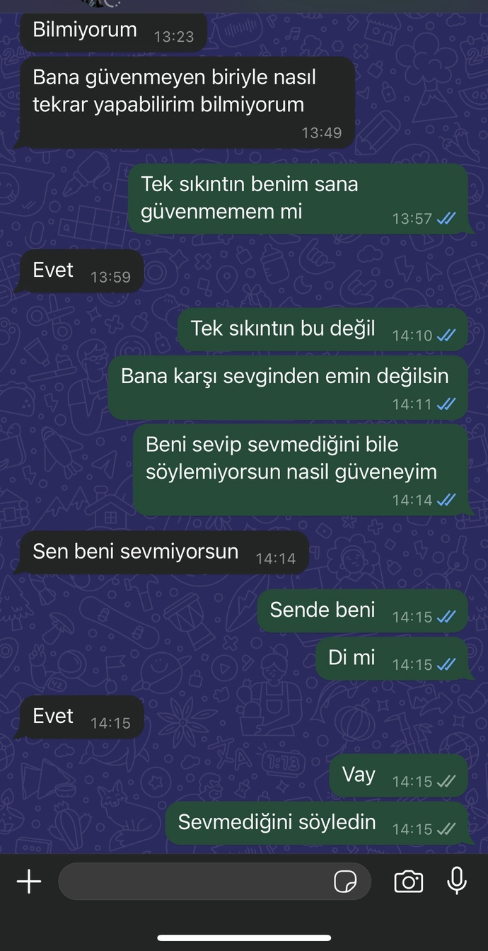 Sizce eski sevgilimle konuşmayi kesmeli miyim?