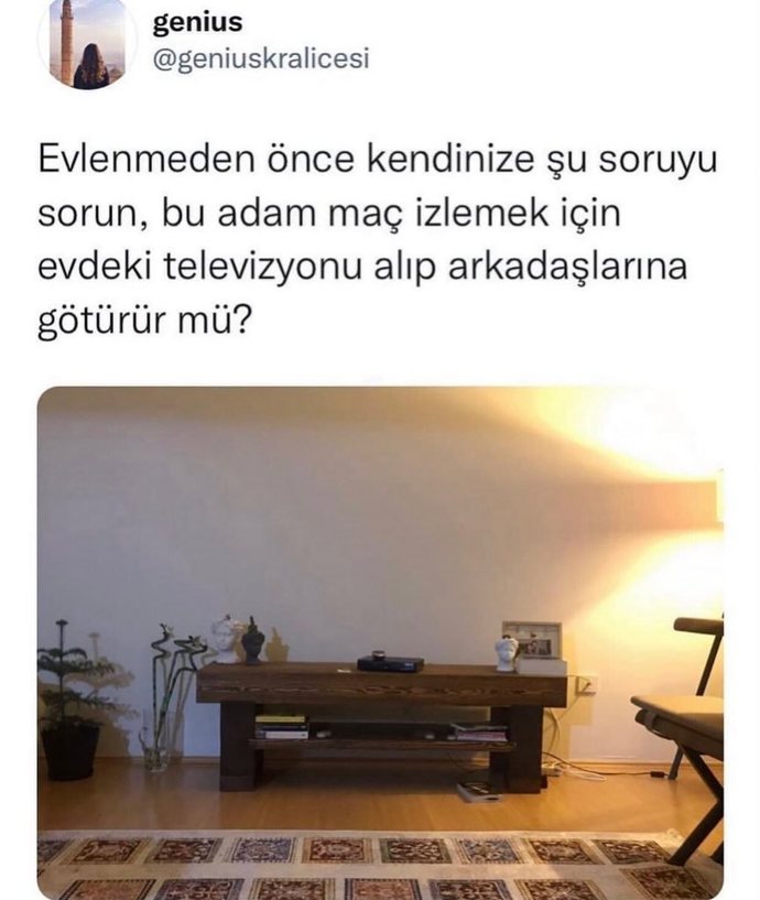 Eşiniz maç izlemek için tvyi söküp arkadaşlarıyla maç izlemeye götürse ne tepki verirdiniz?