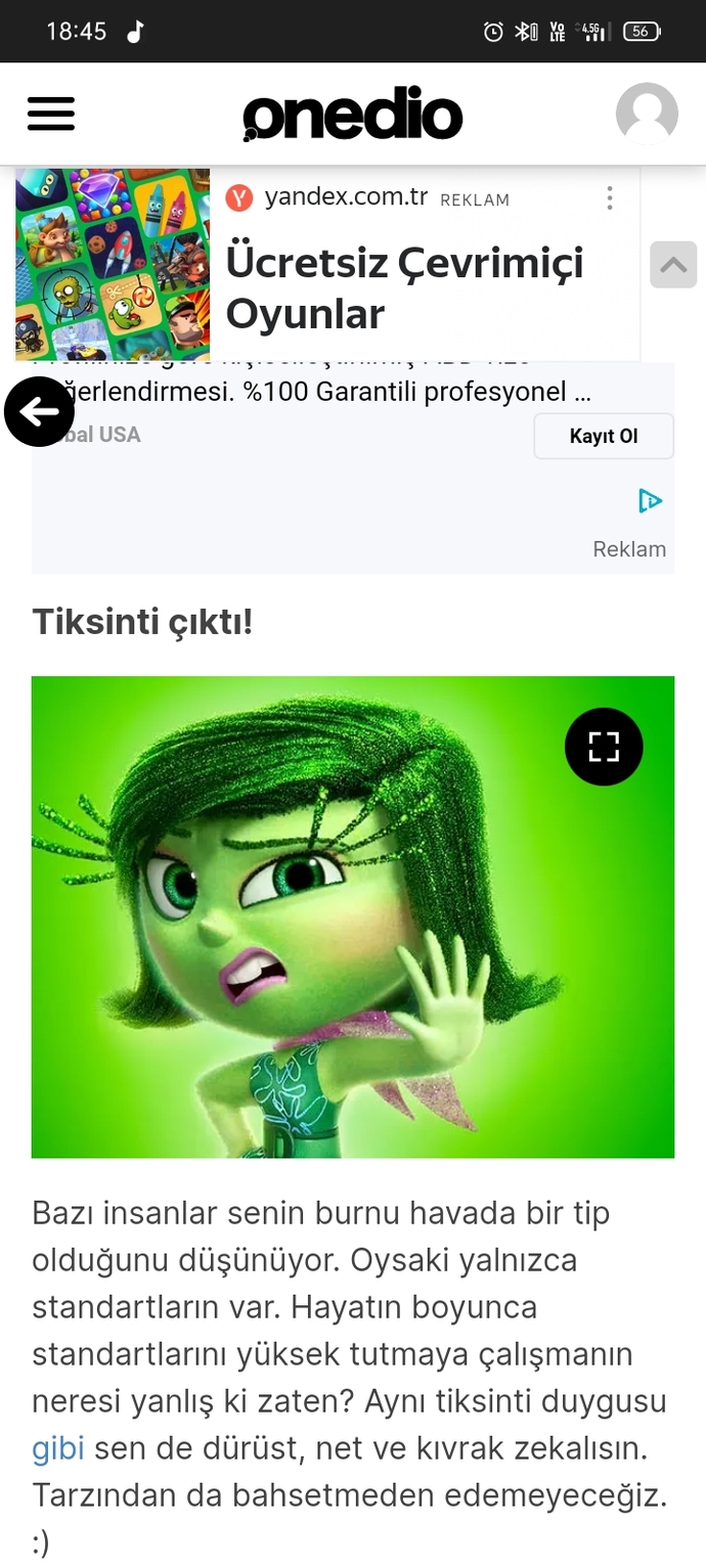 Ters Yüz animasyonunu izlediniz mi? Hangi ters yüz karakterisiniz?