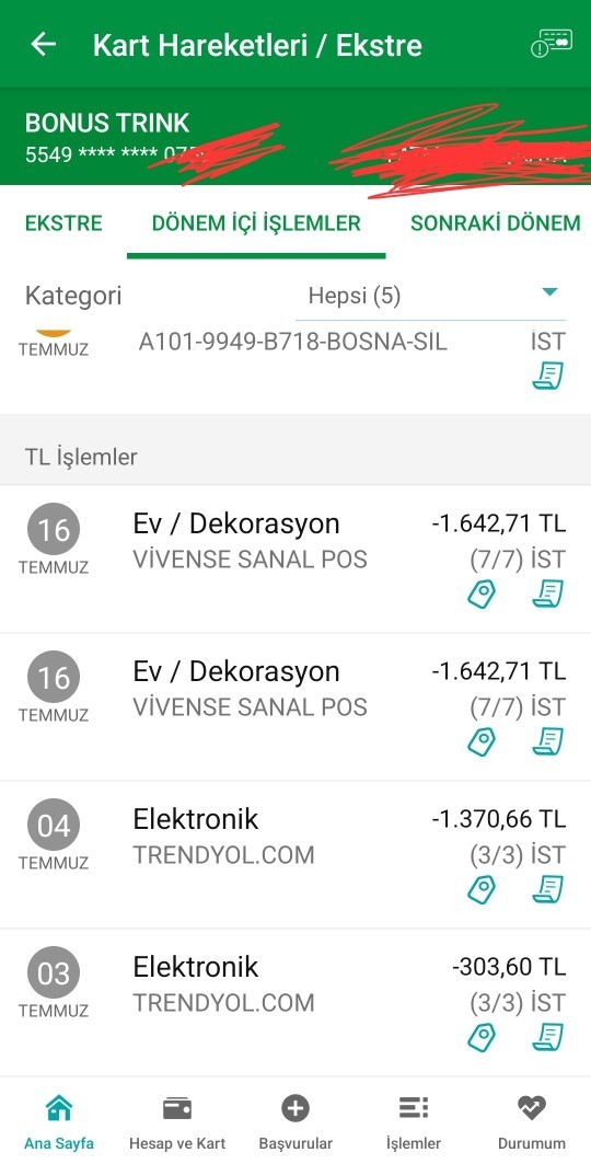 Arkadaşlar kredi kartı işlemlerinden anlayan var mı?