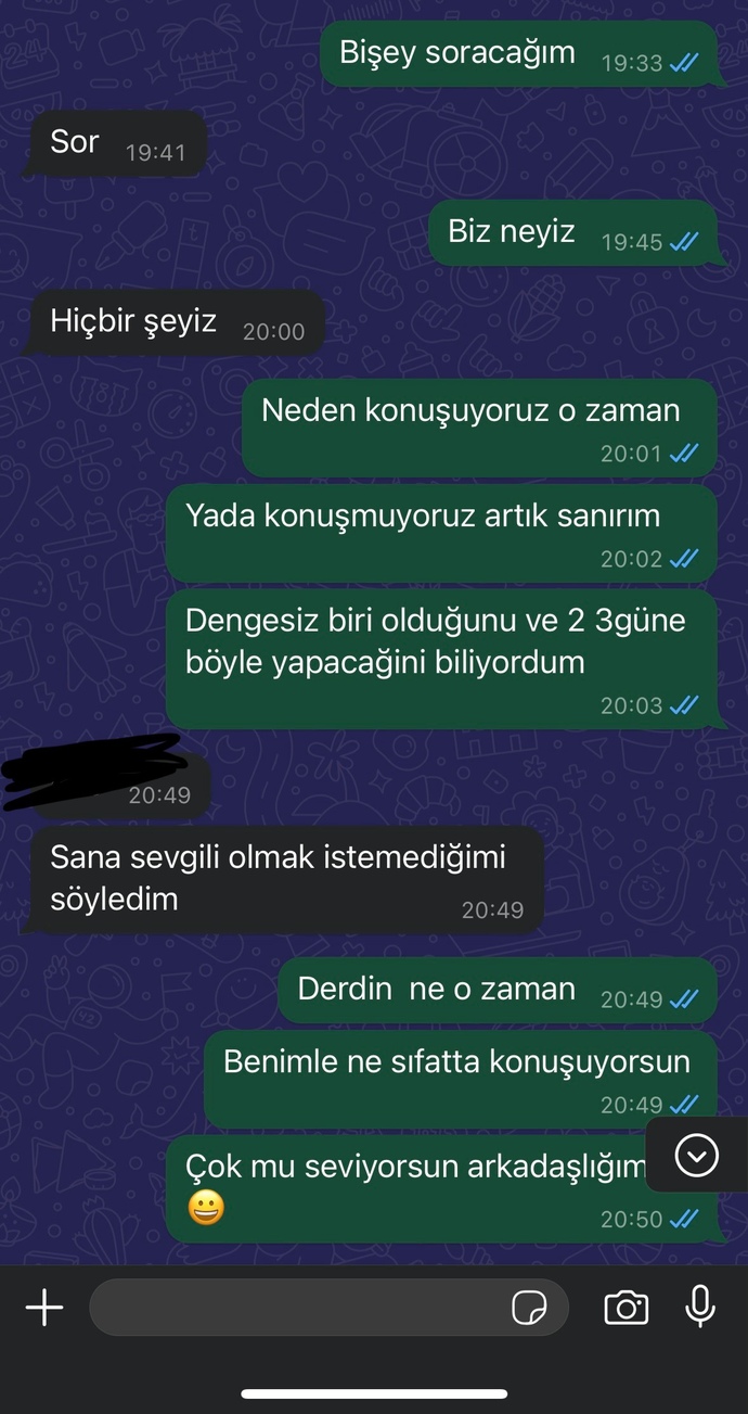 Eski sevgilime karşi ezilmiş miyim?