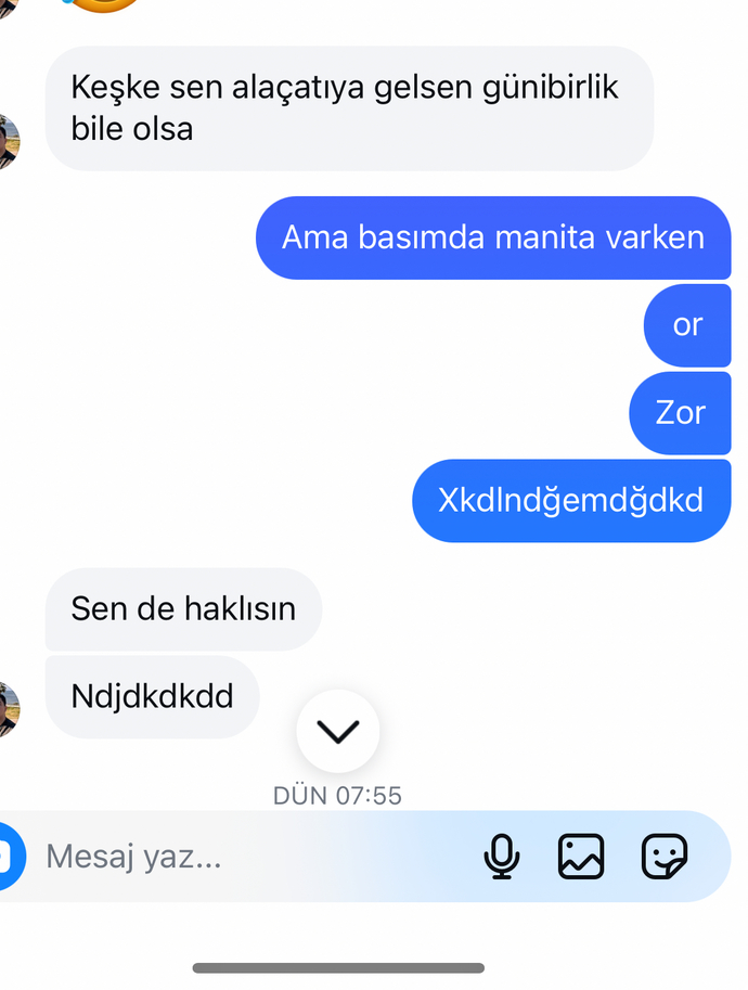 Bu konuşmada bişi var mı?