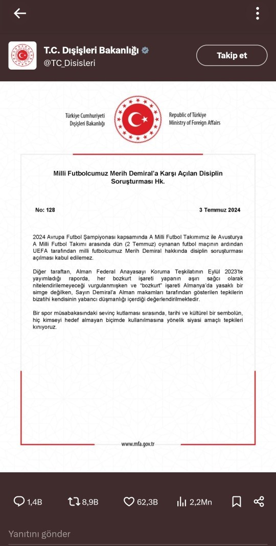 Merih'in bozkurt işareti yapması çoğu kişiyi rahatsız etmiş, siz ne düşünüyorsunuz?