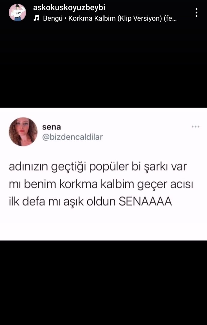 Evet var "şu garip halimden bile işveli Naas (Z) lıı "😂