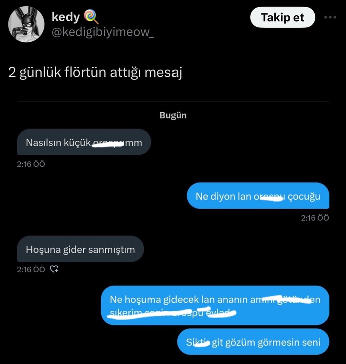 Küfür eden biriyle flörtleşir misiniz?