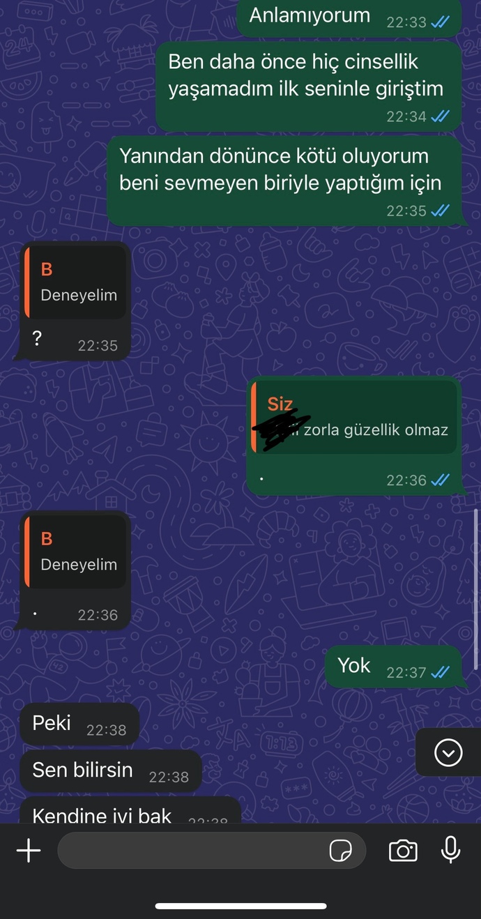 Eski sevgilime karşı çok doluydum?