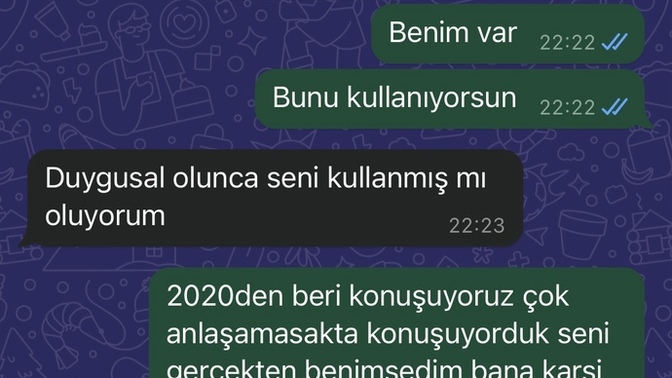 Eski sevgilime karşı çok doluydum?
