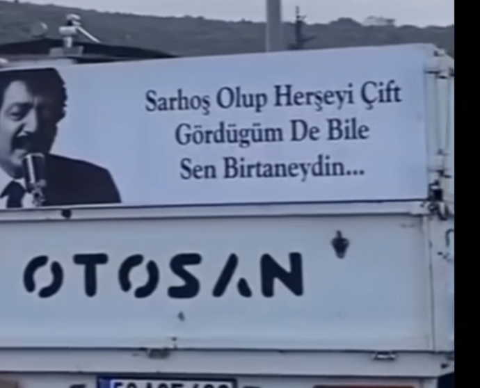 Bir kamyon arkası yazısı yazar mısınız?