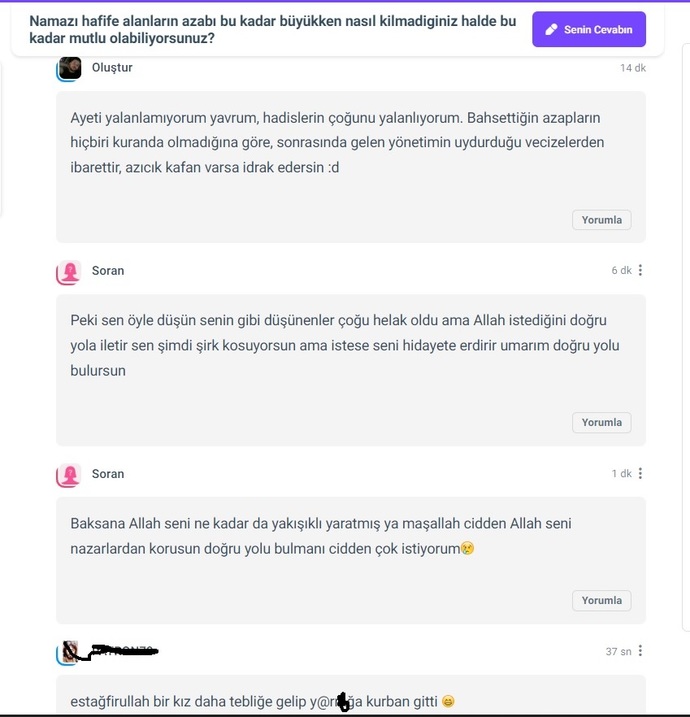 yaşasın islam çatlasın düşman