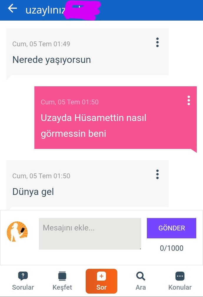 Günaydın, mesaj atarken niye bu kadar saçmalıyorsunuz?
